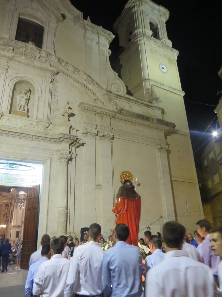 San Roque en procesión.