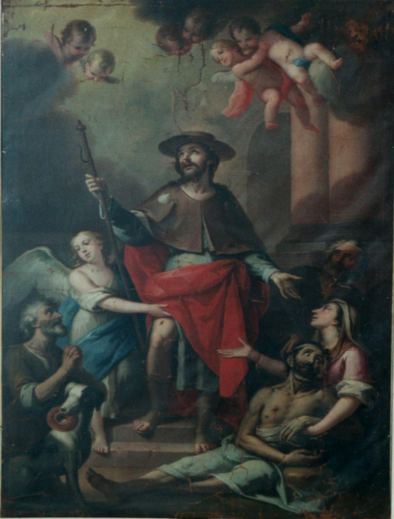 San Roque y los apestados. José Vergara. Iglesia San Juan Bautista de Chiva.